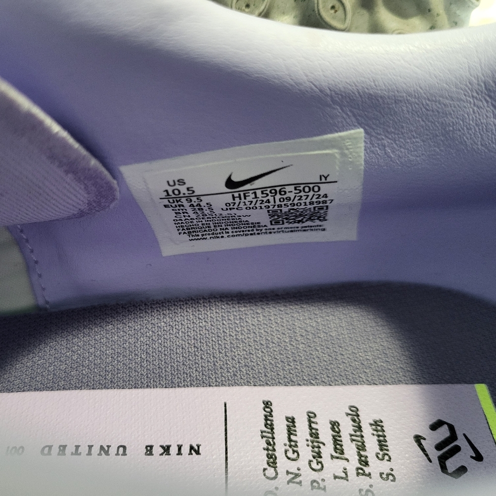 NEW Nike United Phantom GX 2 Academy FG/MG Soccer Cleats, Purple - Picture 5 of 10